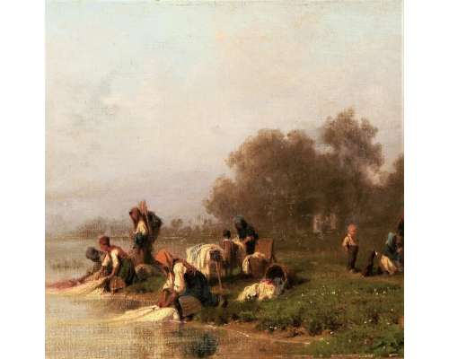 Lavandières door Karl Girardet